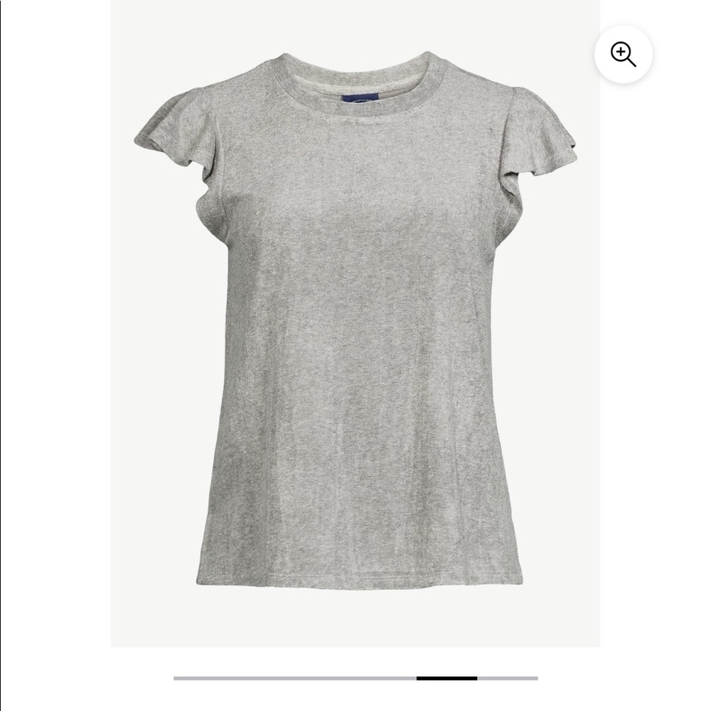 5/ $30 Gray flutter sleeve tee